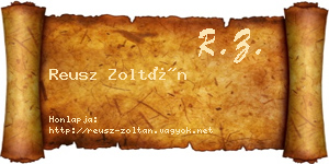 Reusz Zoltán névjegykártya