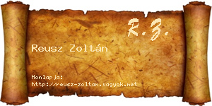 Reusz Zoltán névjegykártya